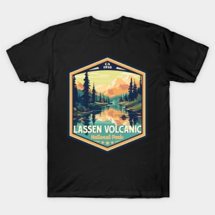 Lassen Volcanic National Park Vintage WPA Style National Parks Art T-Shirt